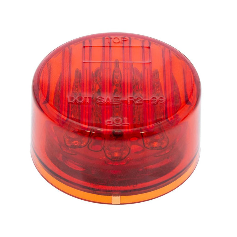 Red 2" round 9 diode LED marker/clearance light