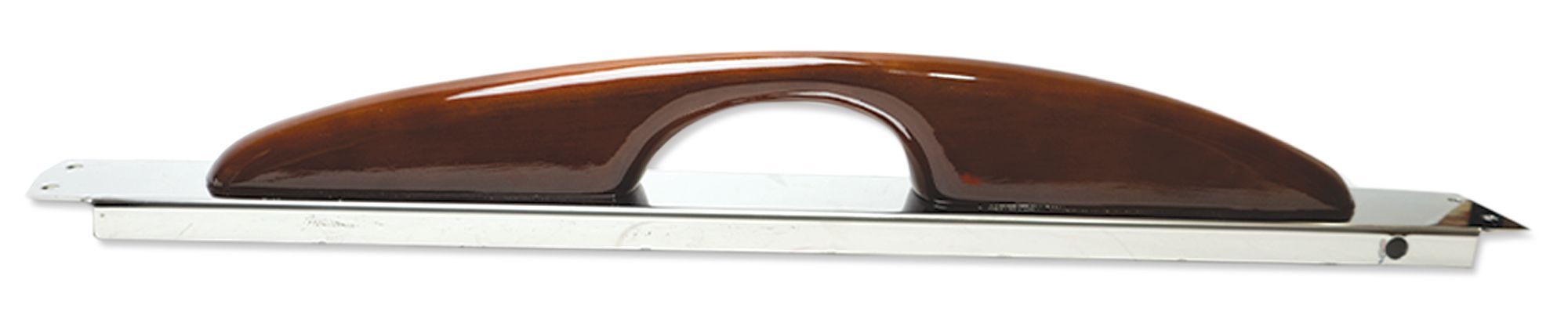 Peterbilt 379 2001-2005 mahogany arm rest with stainless steel mounting plate - PAIR