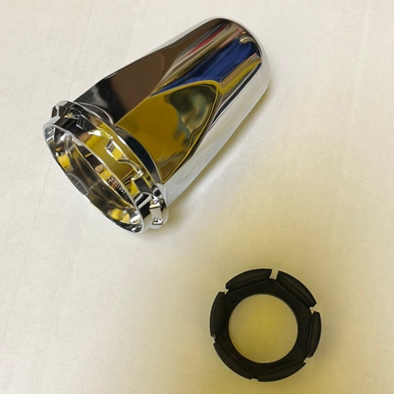 Alcoa 33mm chrome plastic hex lugnut cover with metal Hug-A-Lug clip - SINGLE