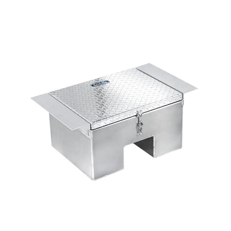 13" (H) x 22" (L) x 18" (W) in-frame/drop in aluminum tool box