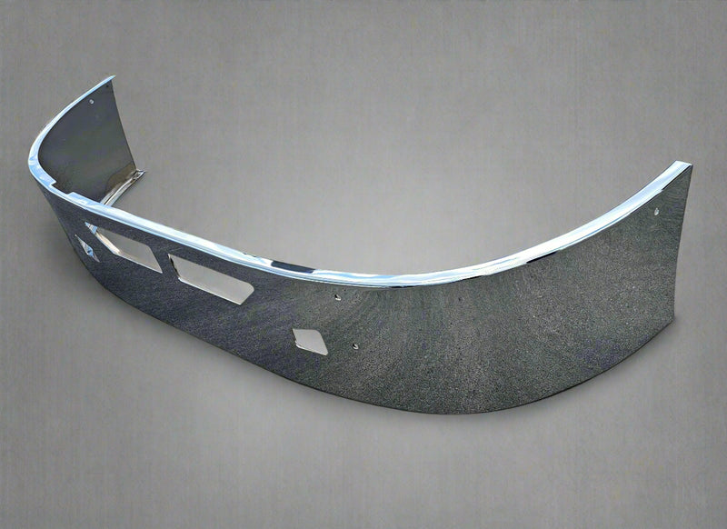 Kenworth T660 chrome 16" wraparound bumper with step and tow holes, NO FOGS