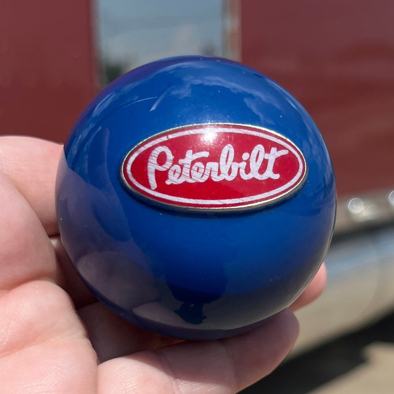 Peterbilt logo 2.25" diameter round gear shift knob