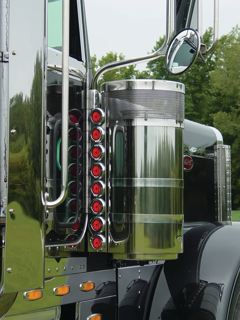 Peterbilt 15" premium Donaldson rear air cleaner brackets w/16 round 2" light holes