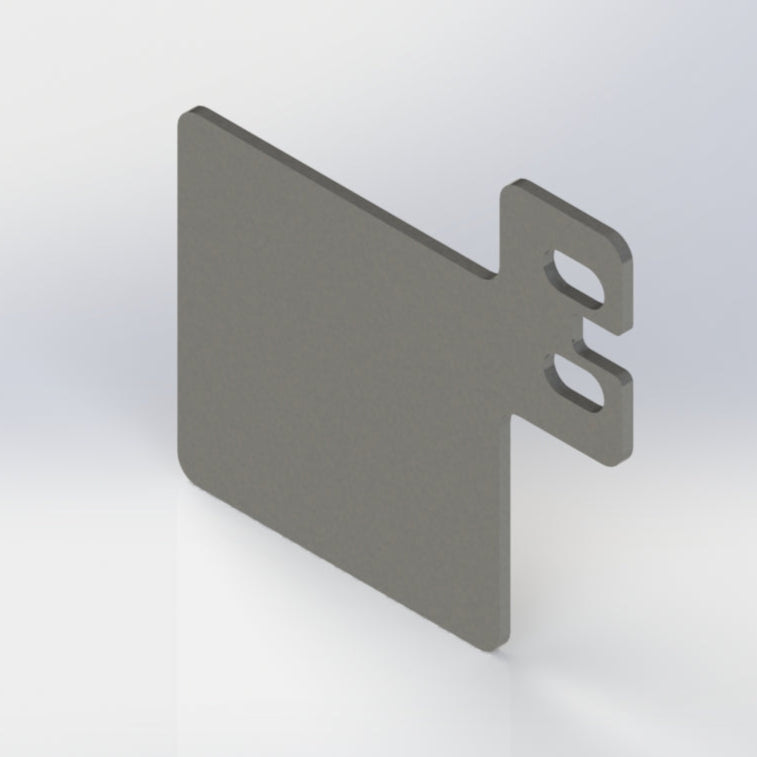 Peterbilt 379 4" x 4" 10 gauge chrome steel stack mount permit panel - PAIR