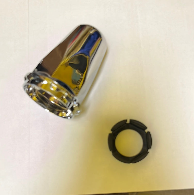 Alcoa 33mm chrome plastic hex lugnut cover with metal Hug-A-Lug clip - SINGLE