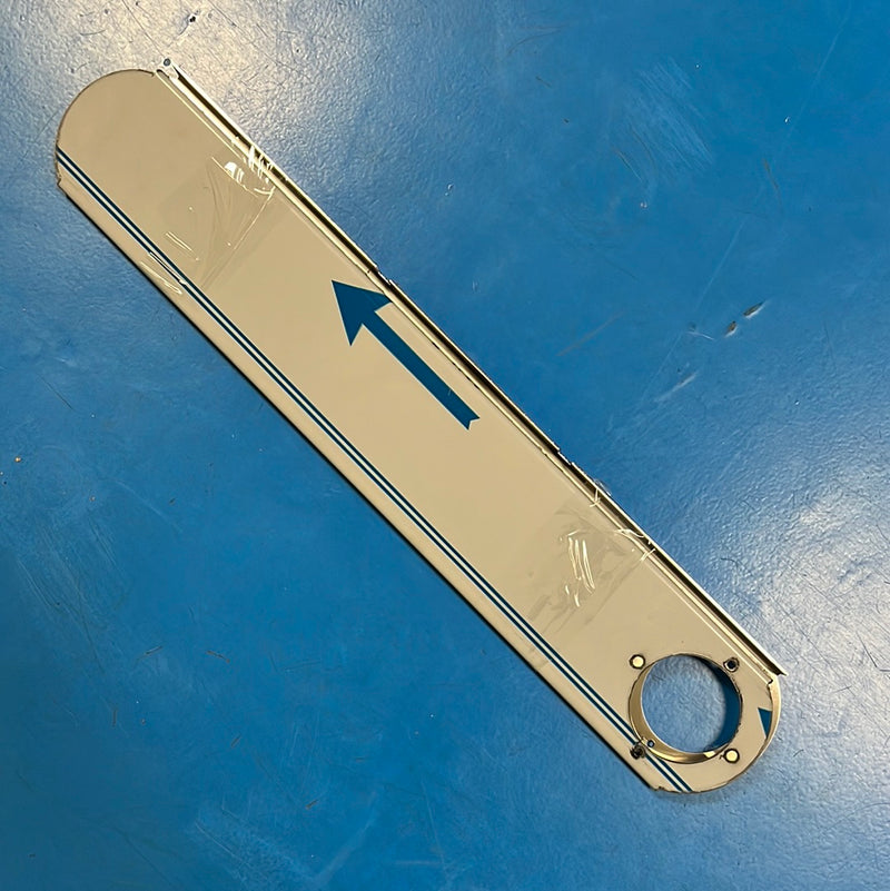 Peterbilt 379/389 stainless steel air cleaner bracket with 1 watermelon light hole - PAIR