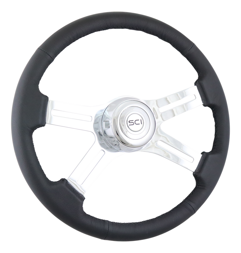 "Classic Leather" 18" steering wheel - 3 hole style