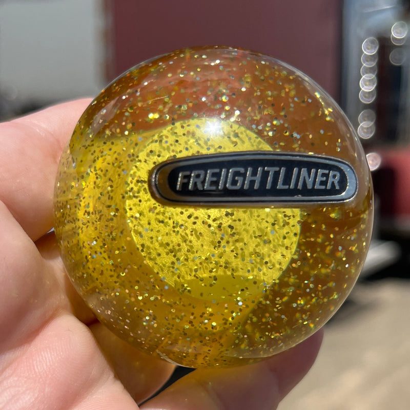 Freightliner logo 2.25" diameter round gear shift knob