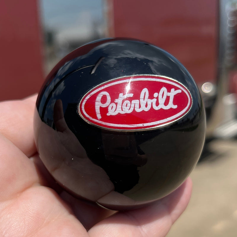 Peterbilt logo 2.25" diameter round gear shift knob