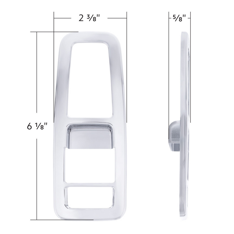 Kenworth T680 2013-2024 chrome plastic door switch cover WITH power mirrors - DRIVER'S SIDE (Copy)