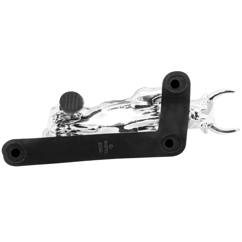 Matte black fighting bull hood ornament