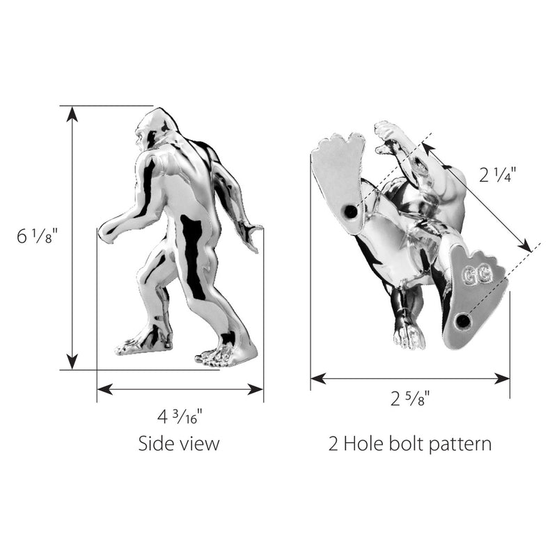 "Big Foot" black hood ornament