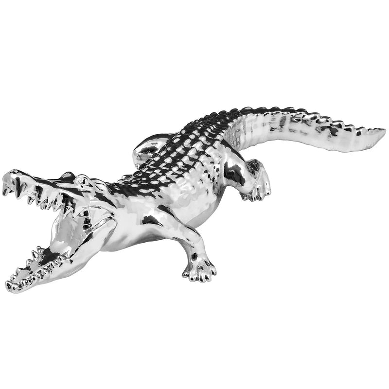 Chrome wild alligator hood ornament