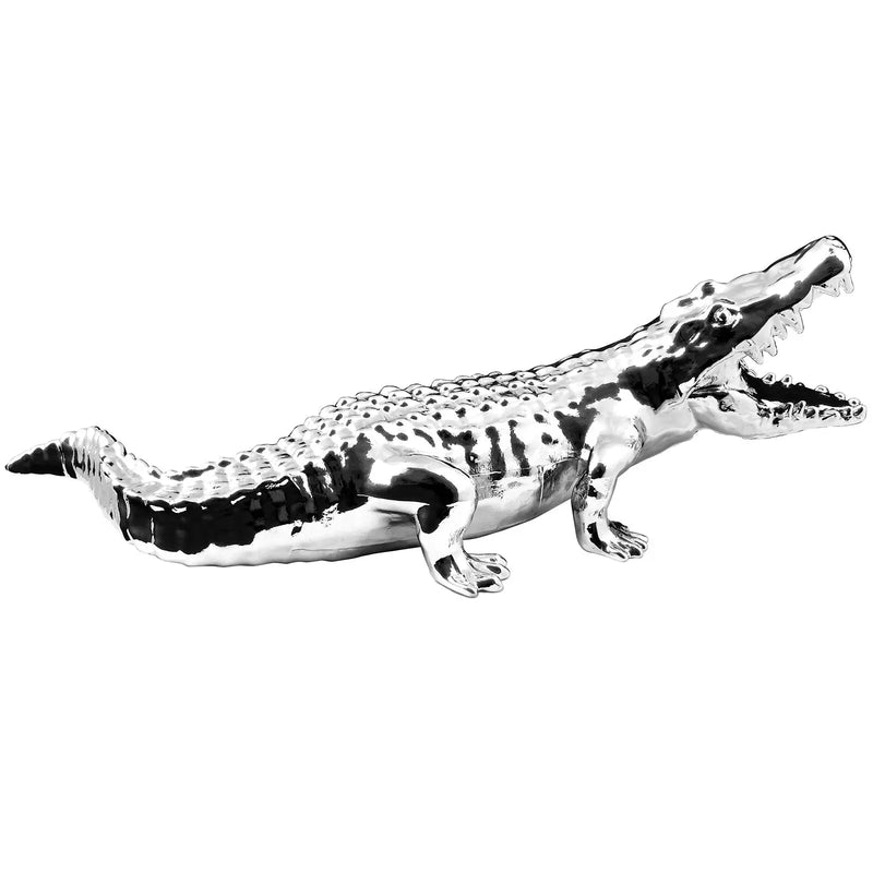 Chrome wild alligator hood ornament