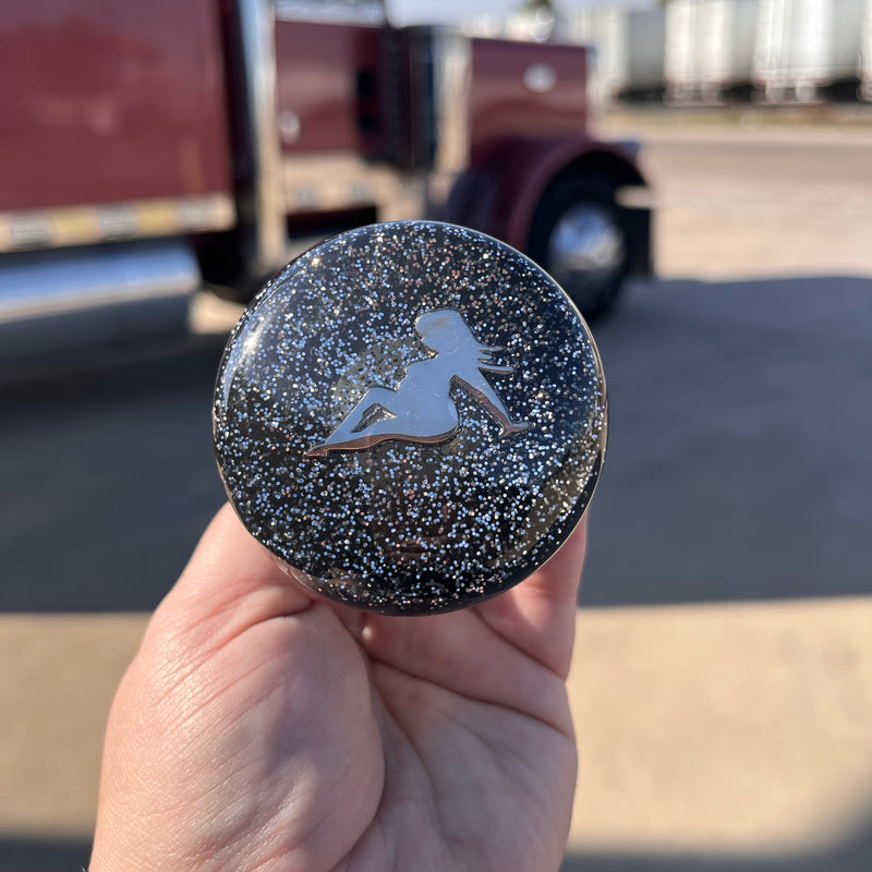 Thicc Lady embedded logo tractor / trailer air brake knob with 5/8" x 11 insert - SINGLE