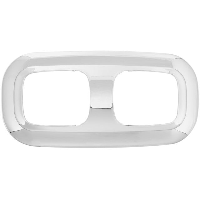 Peterbilt 386/389 chrome plastic center cab dome light trim w/2 holes