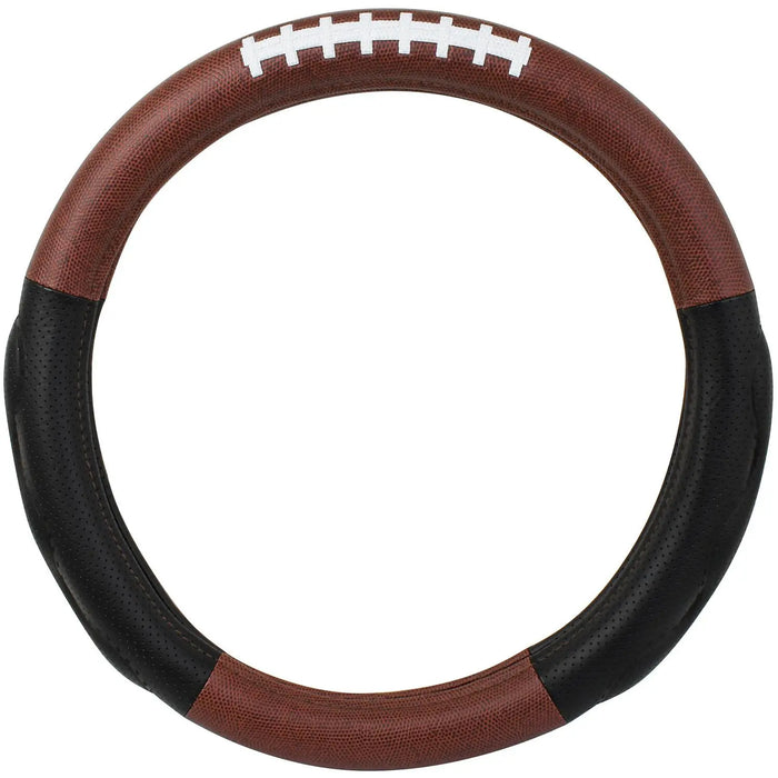 18" deluxe steering wheel cover - American football style w/black comfort pads