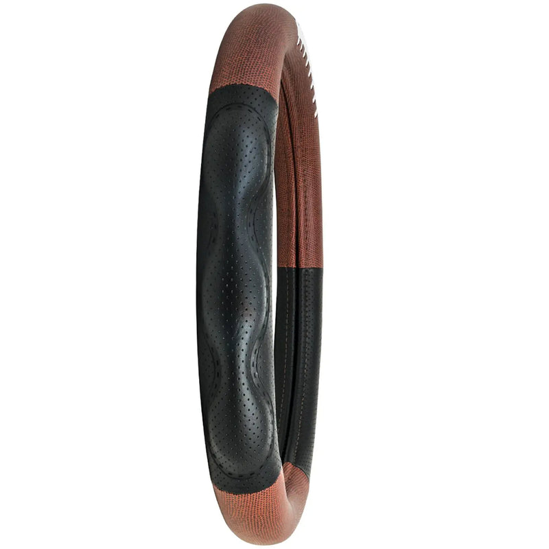 18" deluxe steering wheel cover - American football style w/black comfort pads