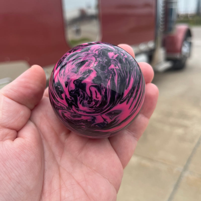 Marble 2.25” round gear shift knob with 1/2” x 13 thread