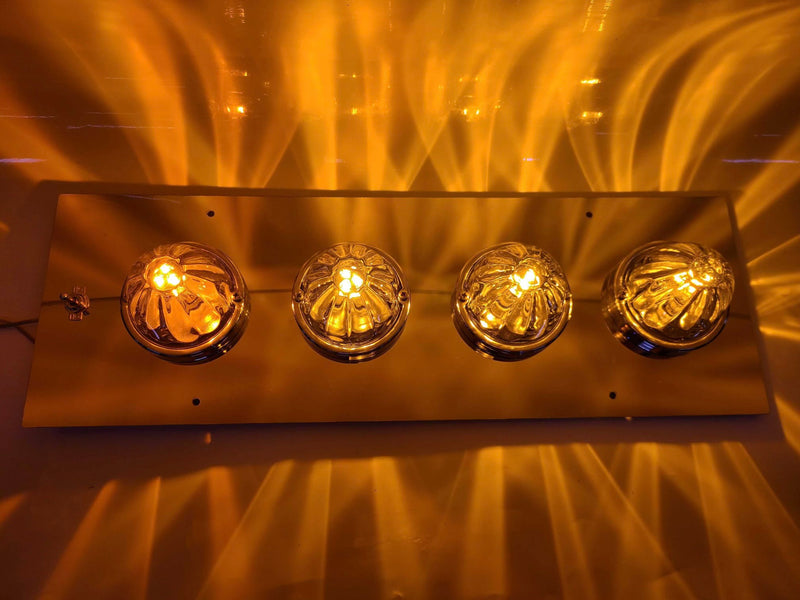 Kenworth T660/W900 2006+ stainless steel sleeper light plate w/4 watermelon light holes - SINGLE