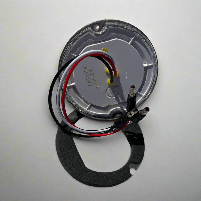 Watermelon style LED turn signal light w/surface mount base - CLEAR lens