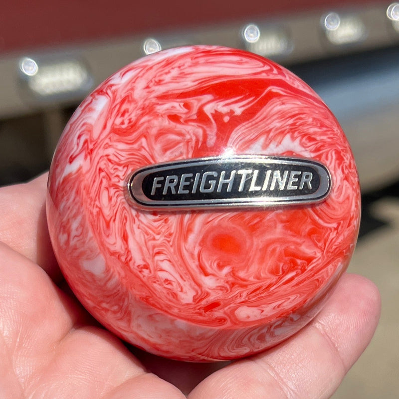 Freightliner logo 2.25" diameter round gear shift knob