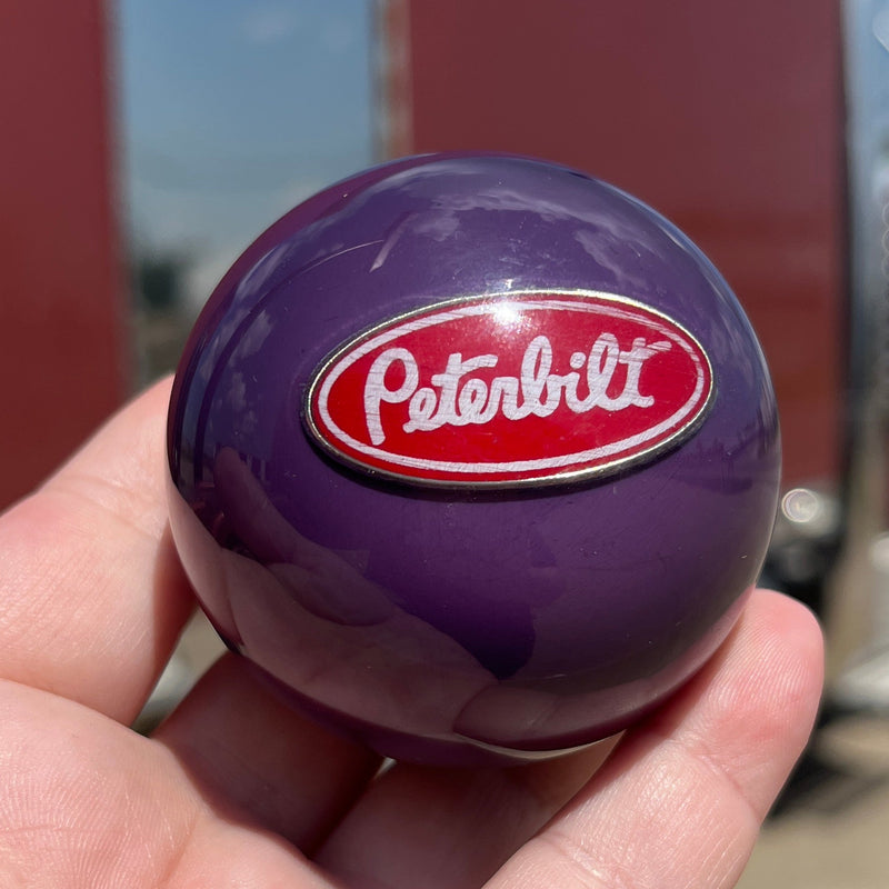 Peterbilt logo 2.25" diameter round gear shift knob