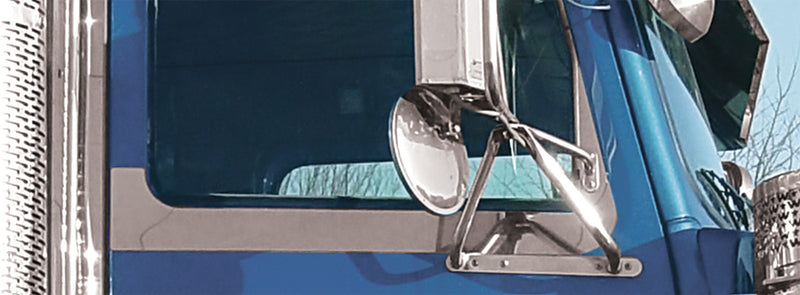 Western Star Constellation -2008 stainless steel under door window trim - PAIR