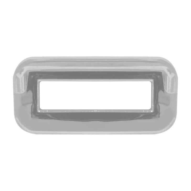 Peterbilt 2002-2005 chrome plastic switch label cover with visor - 6/PACK