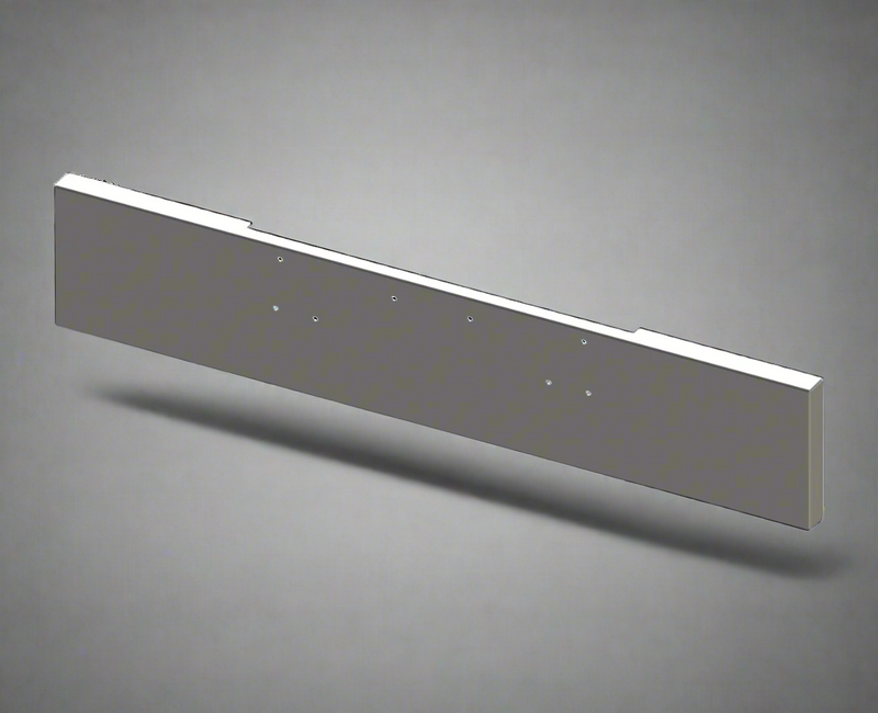 Peterbilt 379 chrome 18" boxed end bumper with mounting holes only - no tow hook holes