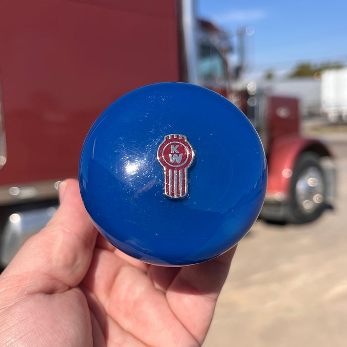 Kenworth embedded logo tractor / trailer air brake knob with 5/8" x 11 insert - SINGLE