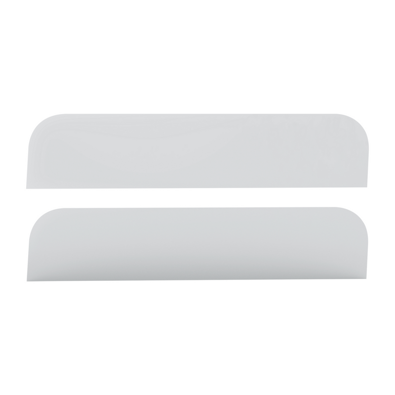 Peterbilt 379 / 388 / 389 stainless steel 6.5" chopped look ventshade - PAIR