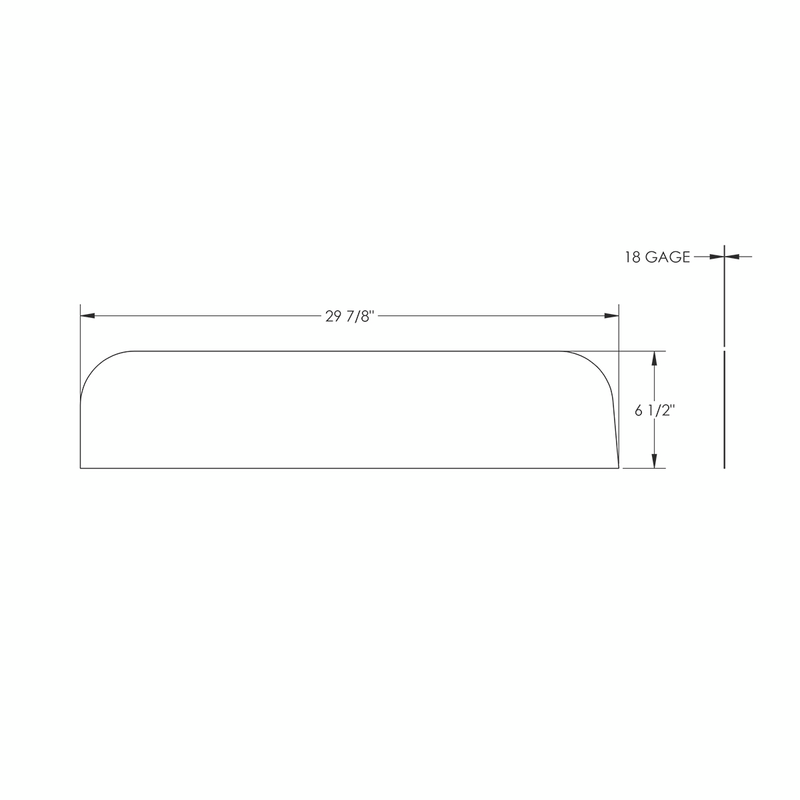 Peterbilt 379 / 388 / 389 stainless steel 6.5" chopped look ventshade - PAIR