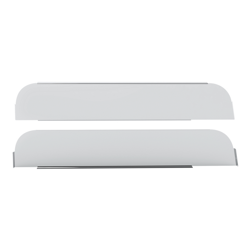 Kenworth w/Daylite Door T600 / T800 / W900 stainless steel 5" chopped look door window trim - PAIR