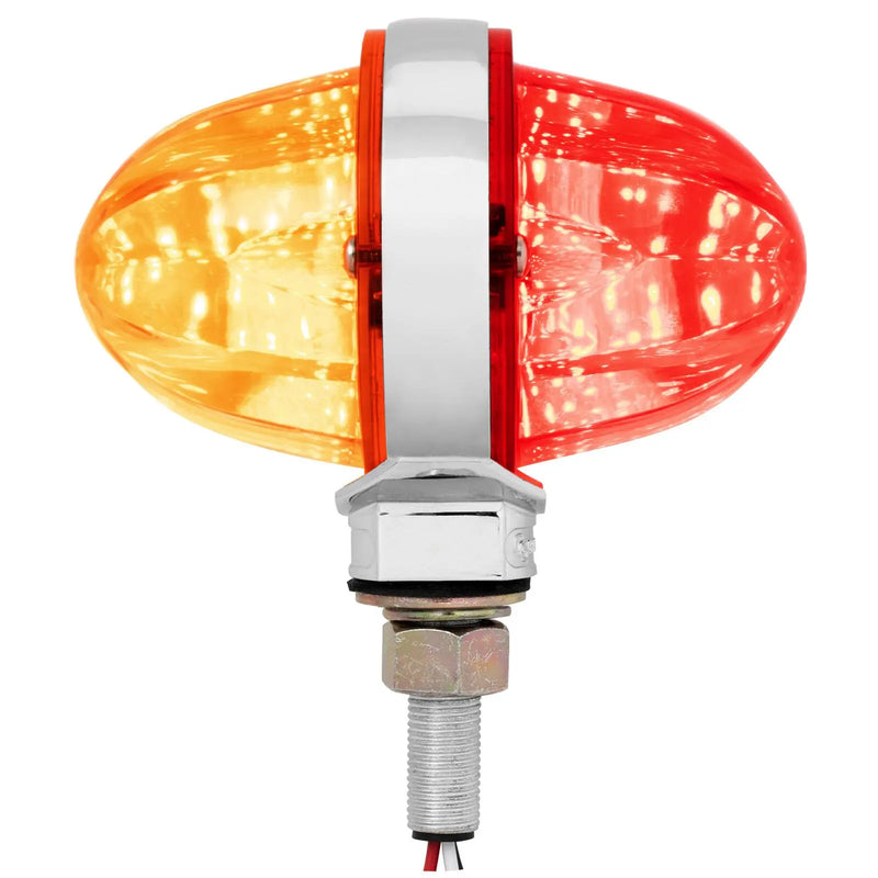Pearl 3" Amber/Red 18 diode LED watermelon pedestal turn signal light