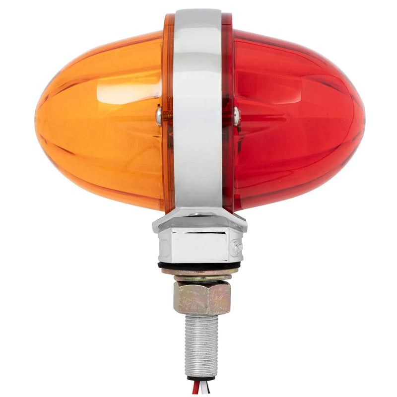 Pearl 3" Amber/Red 18 diode LED watermelon pedestal turn signal light