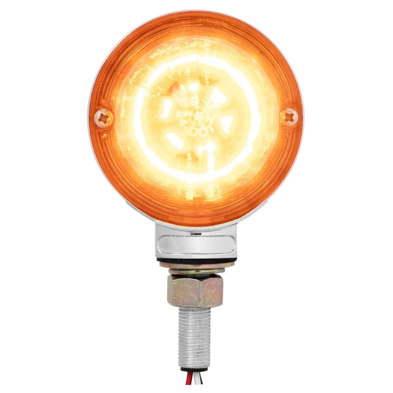 Pearl 3" Amber/Red 18 diode LED watermelon pedestal turn signal light