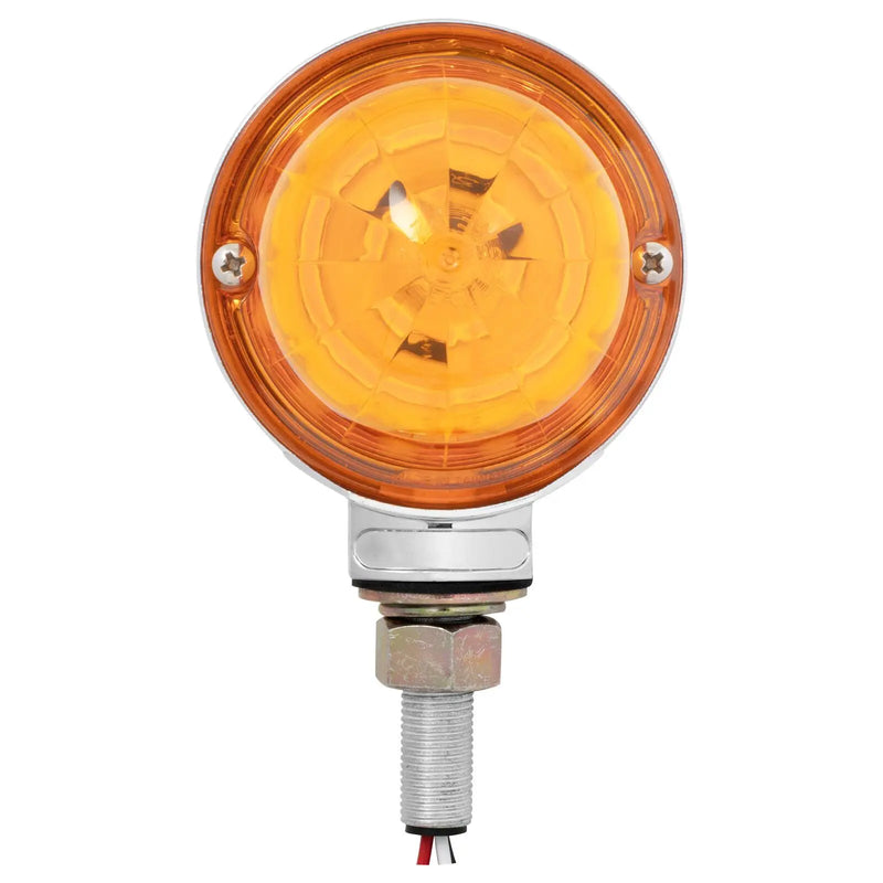 Pearl 3" Amber/Red 18 diode LED watermelon pedestal turn signal light