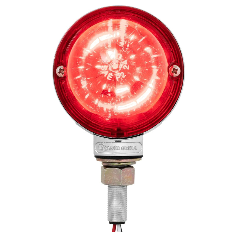 Pearl 3" Amber/Red 18 diode LED watermelon pedestal turn signal light