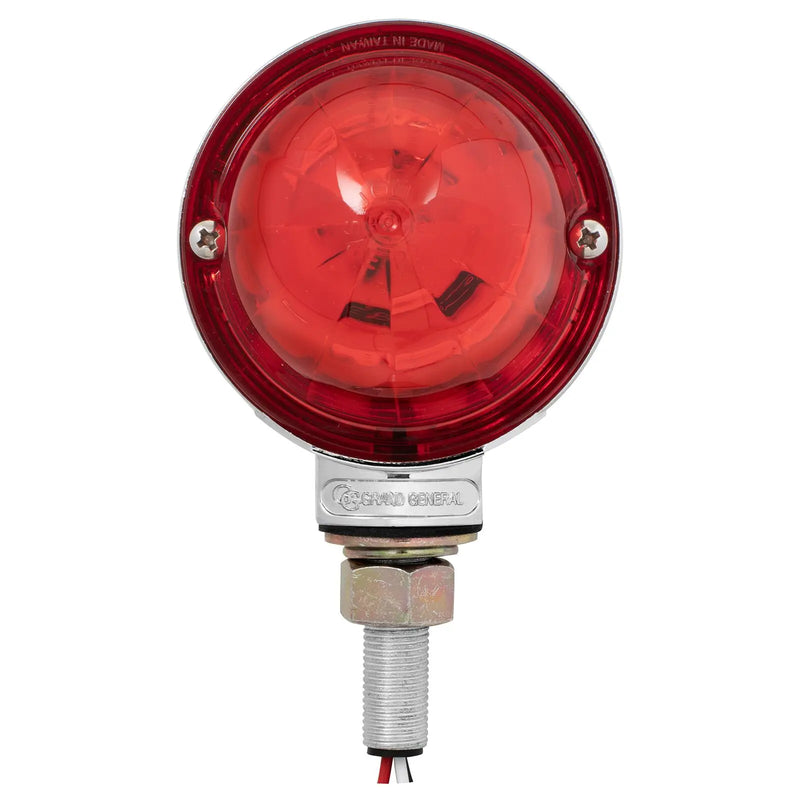 Pearl 3" Amber/Red 18 diode LED watermelon pedestal turn signal light