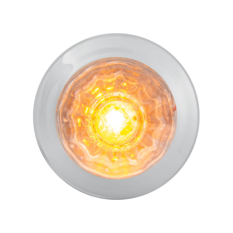 1" diameter mini watermelon-style LED light w/chrome bezel, 3 wires