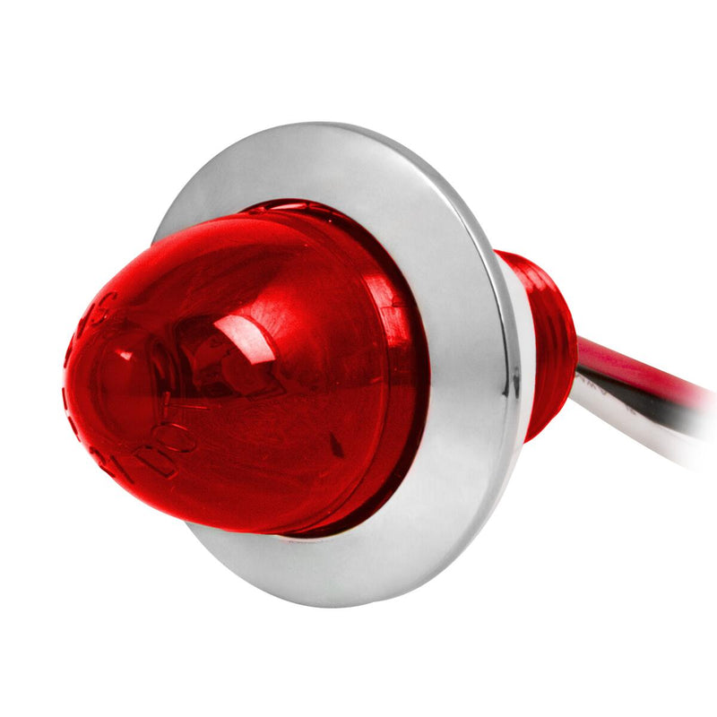 1" diameter mini watermelon-style LED light w/chrome bezel, 3 wires