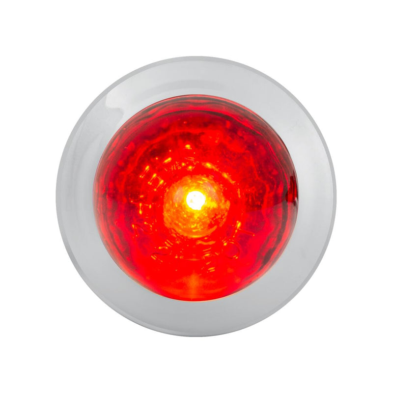1" diameter mini watermelon-style LED light w/chrome bezel, 3 wires