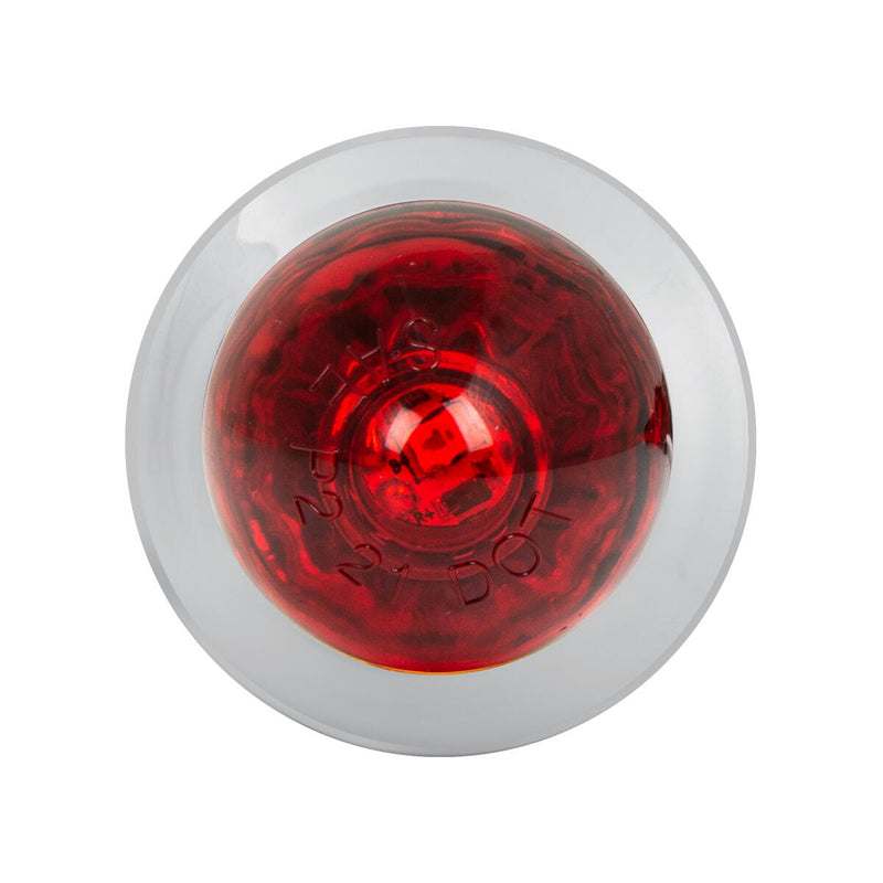 1" diameter mini watermelon-style LED light w/chrome bezel, 3 wires