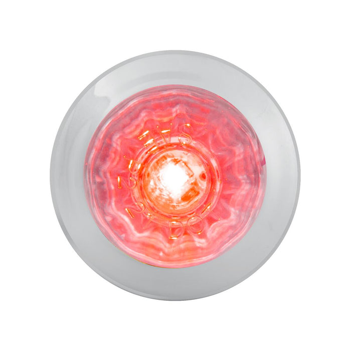 1" diameter watermelon-style LED light w/chrome bezel, 3 wires