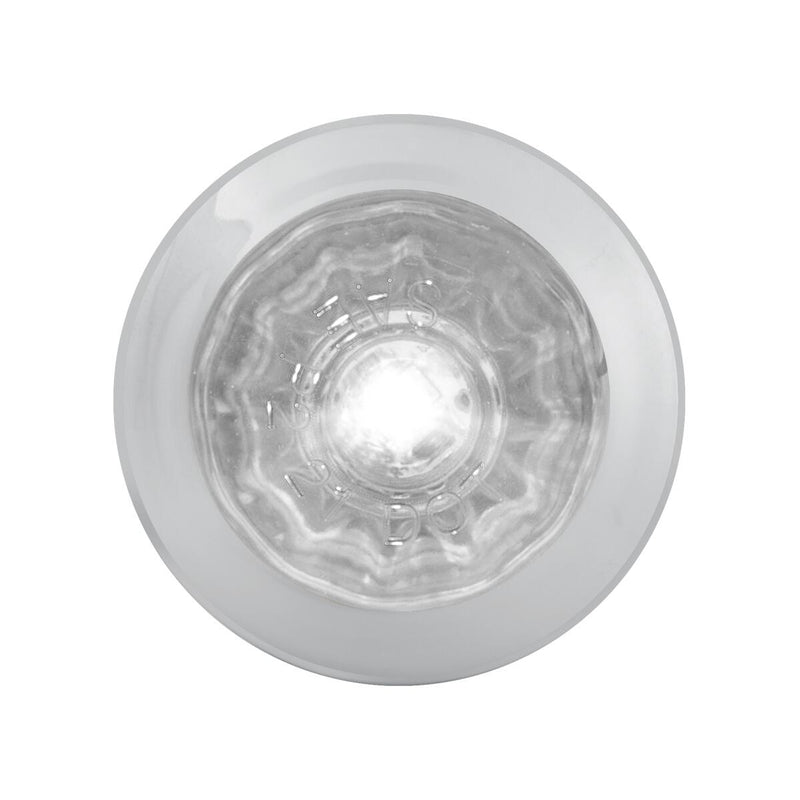 1" diameter mini watermelon-style LED light w/chrome bezel, 3 wires