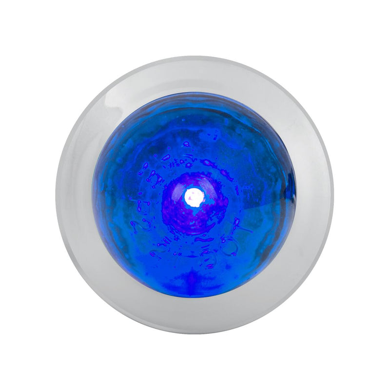 1" diameter mini watermelon-style LED light w/chrome bezel, 3 wires