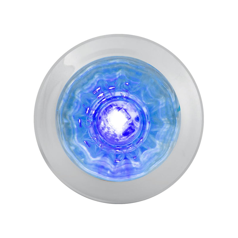 1" diameter mini watermelon-style LED light w/chrome bezel, 3 wires