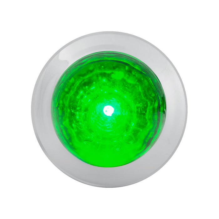 1" diameter watermelon-style LED light w/chrome bezel, 3 wires