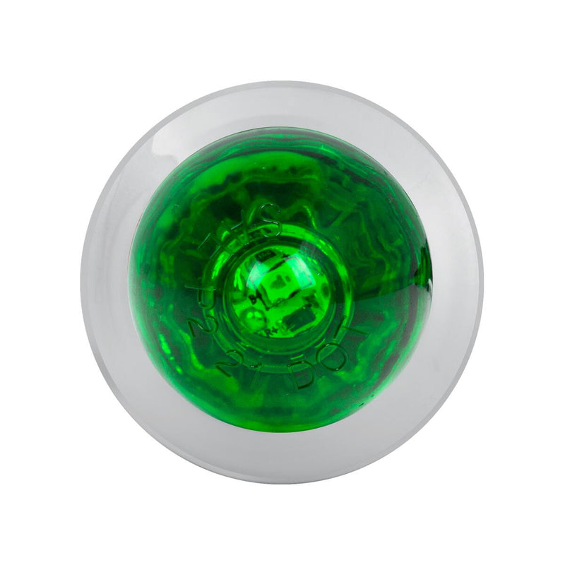1" diameter mini watermelon-style LED light w/chrome bezel, 3 wires